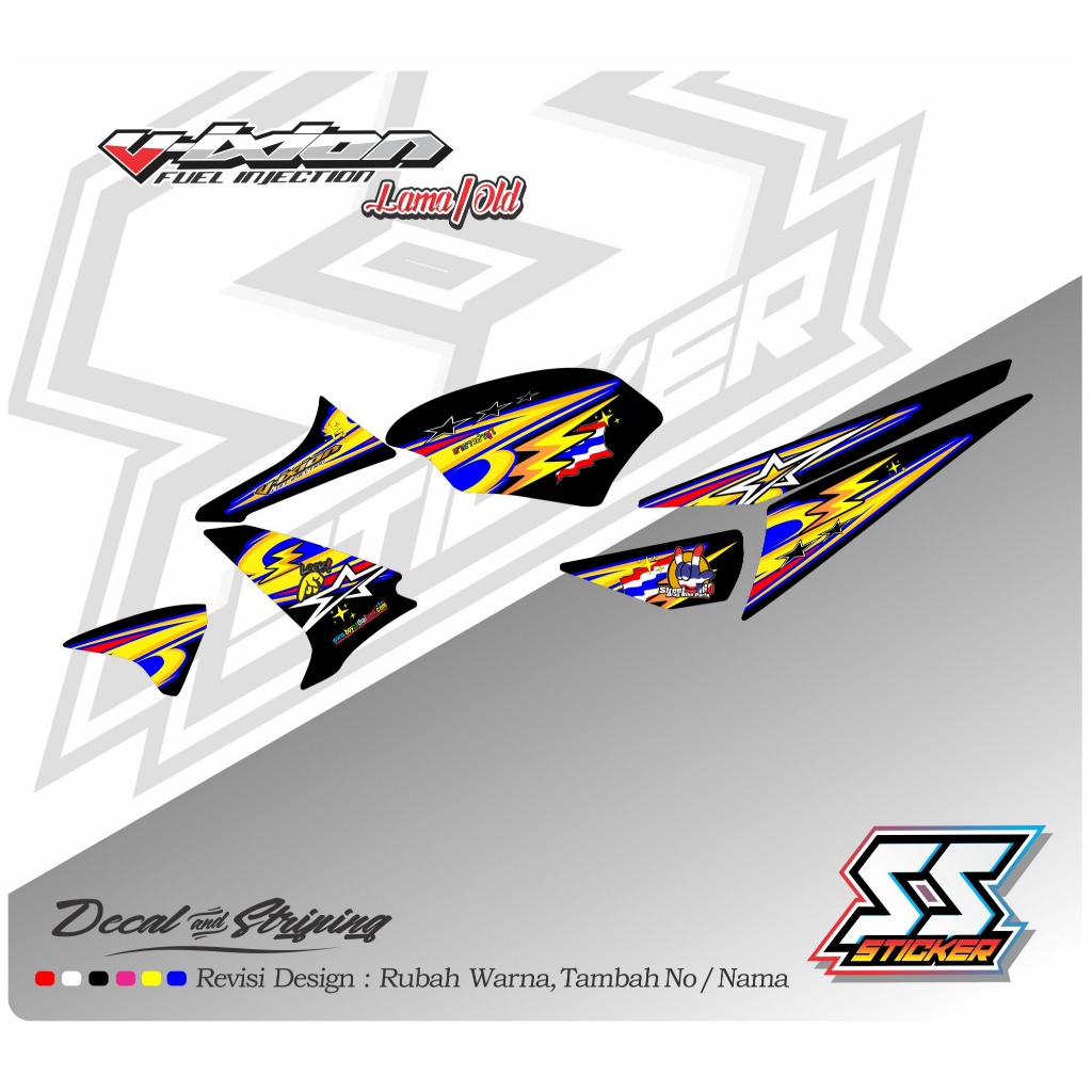 VIXION OLD DESIGN 09 สติ๊กเกอร์แถบมอเตอร์ไซค์