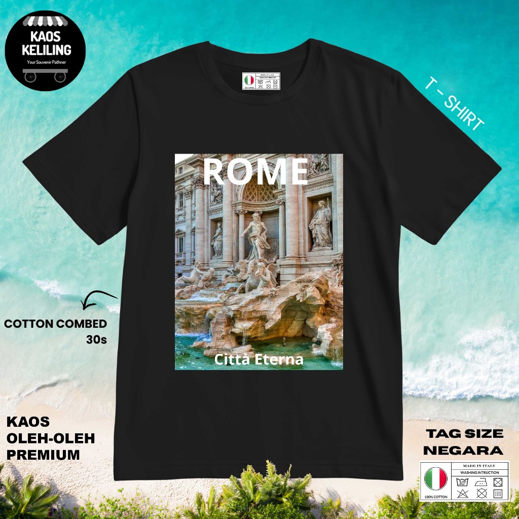 ITALY SOUVENIR T-SHIRT 3 WITH ORIGINAL ITALY LABEL TAG ของขวัญพรีเมี่ยม SOUVENIR CLOTHES