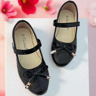 รองเท้าบัลเล่ต์สีดําสําหรับเด็กนักเรียนรองเท้าส้นแบนสีดําสํา…