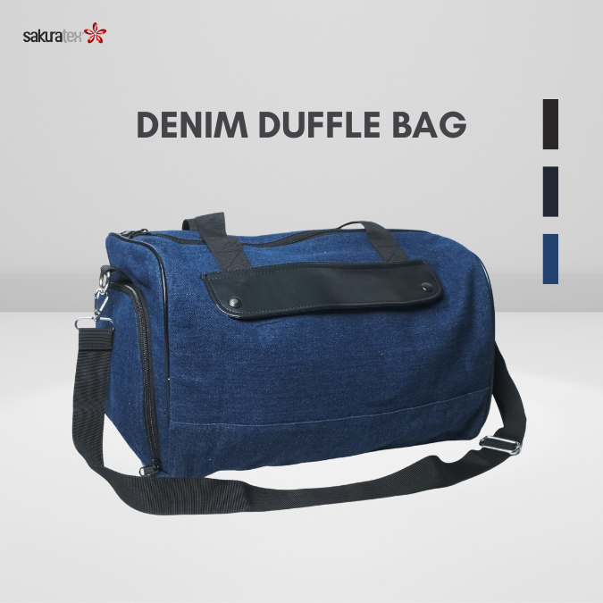 ซากุระเท็กซ์ | Denim Duffle Bag Premium Jeans Bag Womens Tote Bag Unisex Korean Style Denim Jeans Ba