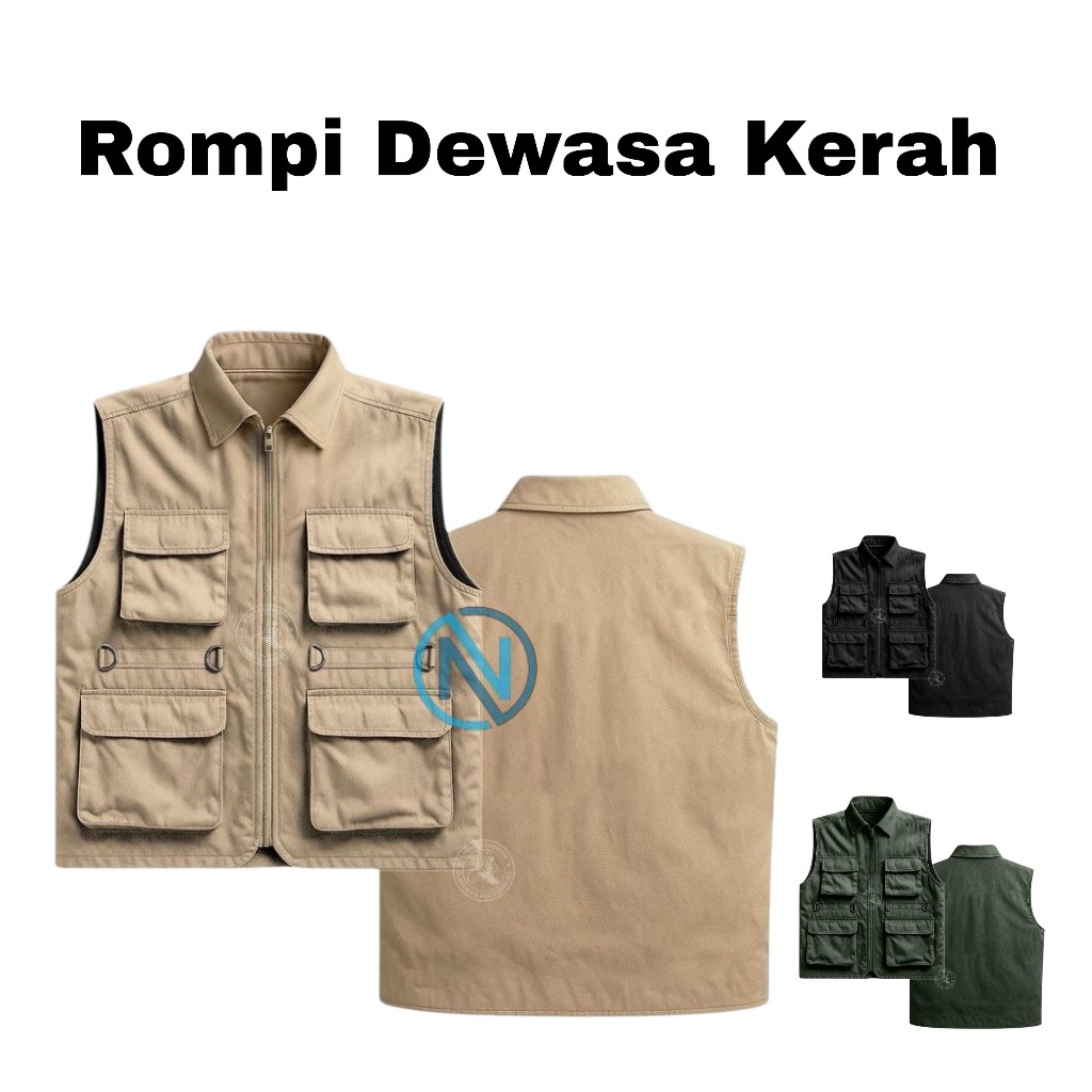 เสื้อกั๊กคอปกสนามสําหรับผู้ใหญ่พร้อมซับในตาข่าย / เสื้อกั๊กยุทธวิธีกลางแจ้ง Rmp007