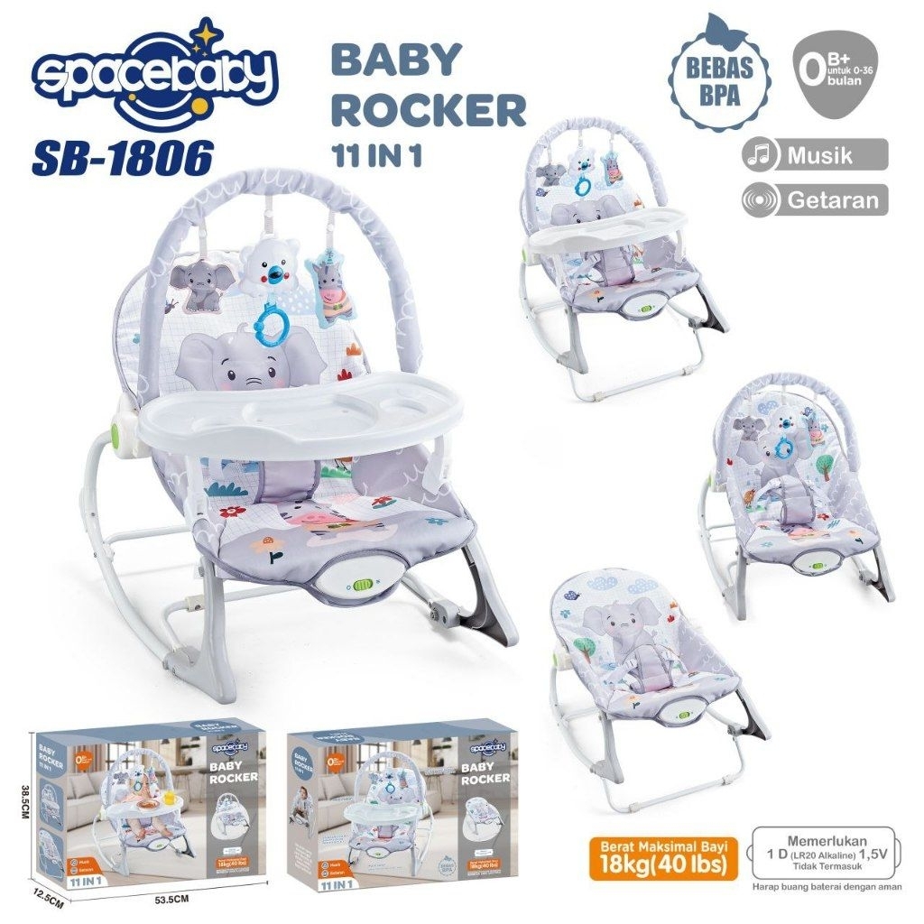 Space baby 11 in 1 bouncer SB-1806