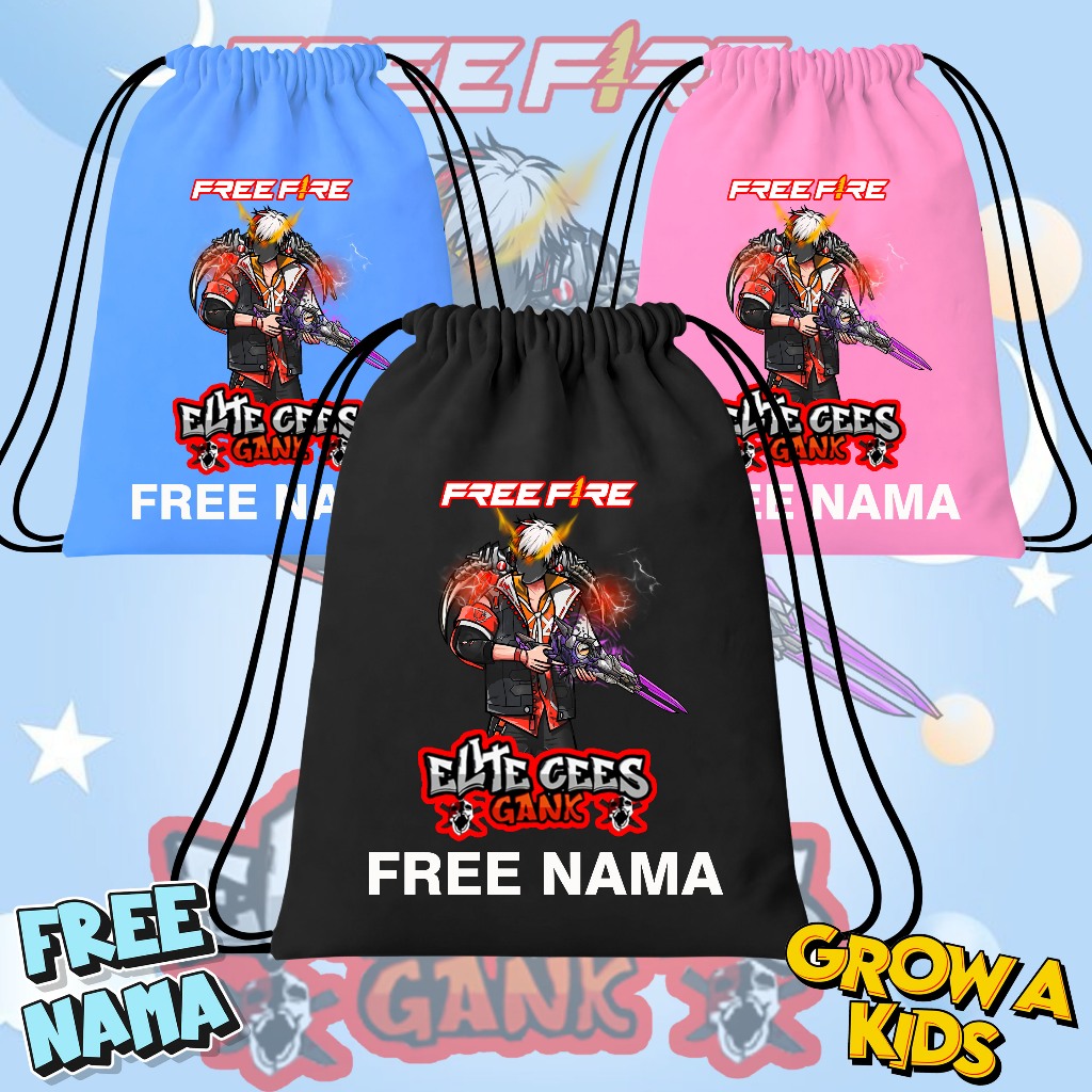 FF ฟรี FIREEE STRING BAG SG 2JT รุ่นฟรี NAME / FF ฟรี FIRE DRAWSTRING BAG สําหรับ BOYS และ GIRLS