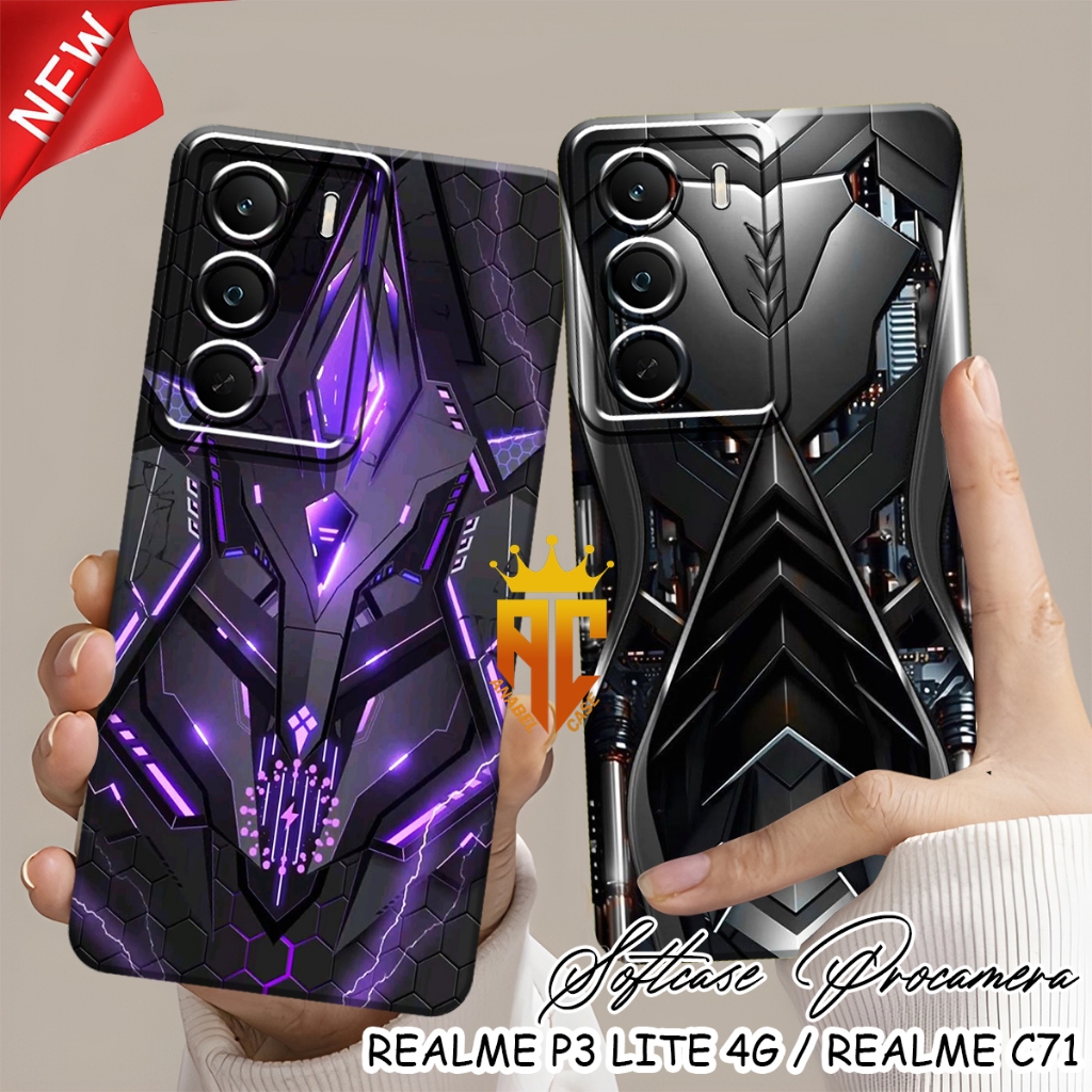 Softcase Realme p3 Lite 4g - เคส Realme c71 4g - Realme c75 - Realme c75x - Realme c73 Cool Robot Mo
