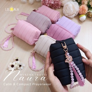 Mukena Travel Naura by Lilsala | Mukena Mini Praktis + Tasbih 33 Butir | Reguler & Jumbo