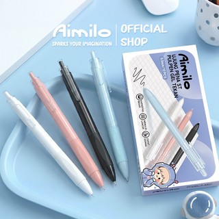 [READY] Aimilo Gel Pen Isi 12PCS Pulpen Gel Retractable 4 Warna 0.5mm
