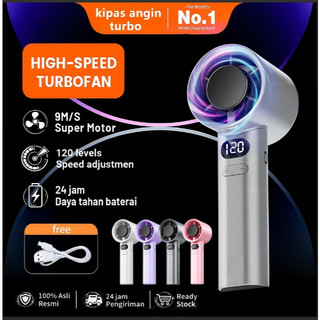 COD Kipas Angin Portable Kipas Angin Mini Portable Kipas Angin Turbo Portable Kipas mini Portable High-speed kipas 120 Gear Wind portable handheld turbo fan High Speed Kipas Angin Kipas Angin Genggam Portable