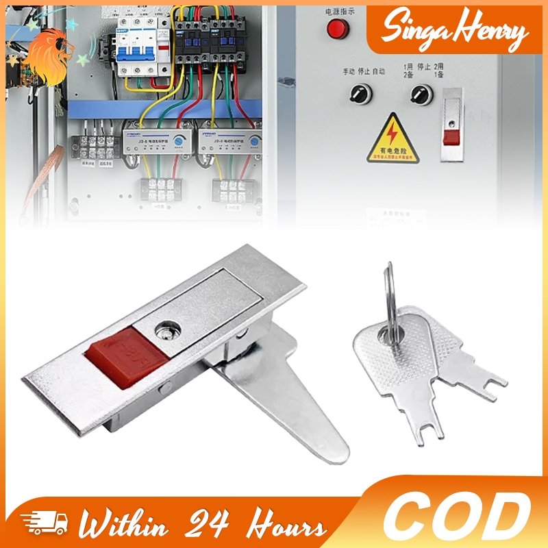 MS603 สังกะสีอัลลอยด์ Push Lock เคลือบหนาแข็งแรงทนทานสําหรับแผงไฟฟ้าและกล่องควบคุม