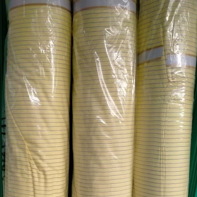 KATUN ผ้าคอตตอนเรยอนแถบเหลืองคานา ราคา/ครึ่งเมตร 0.5 mtr