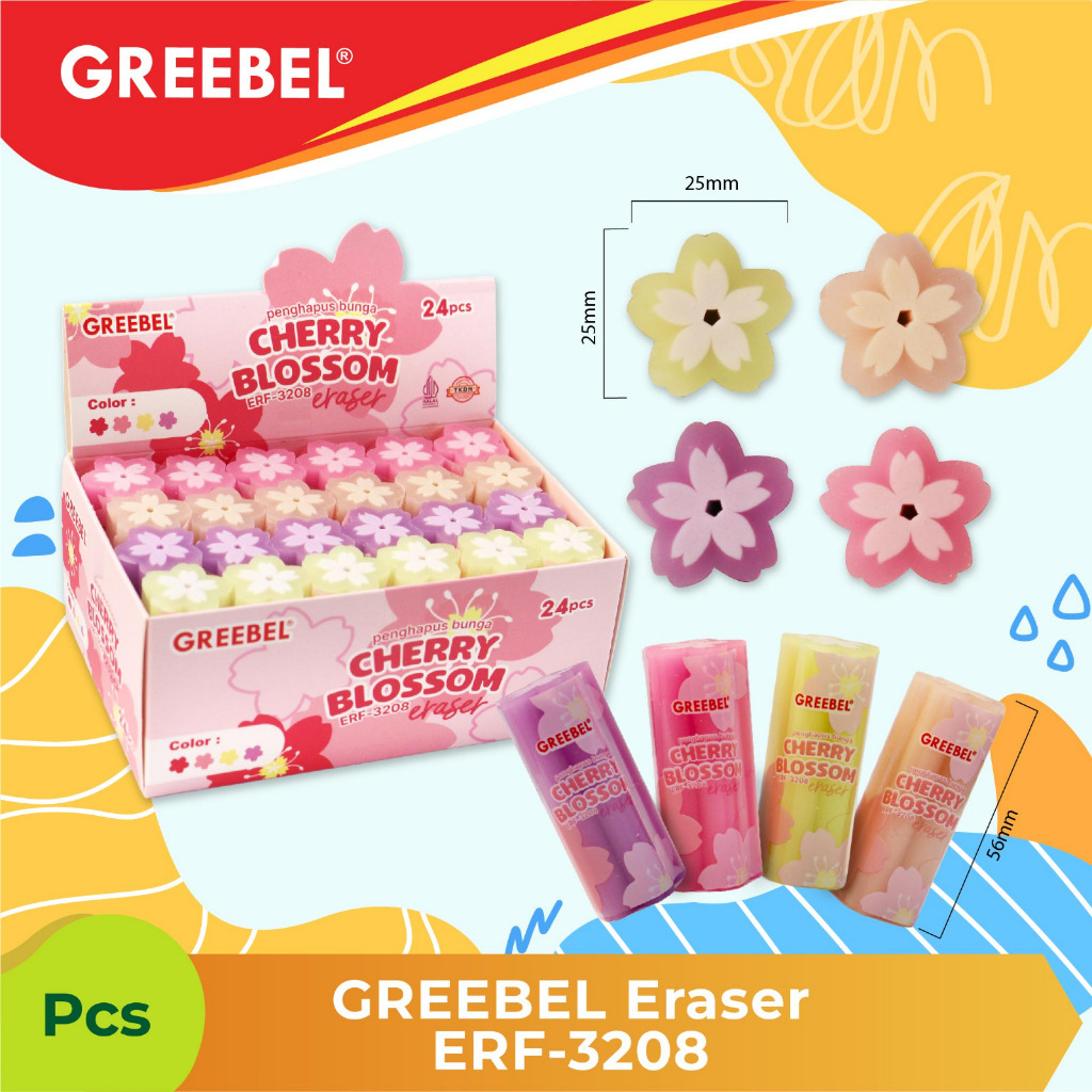 GREEBEL Eraser Flower Eraser / Stip Eraser ERF - 3208