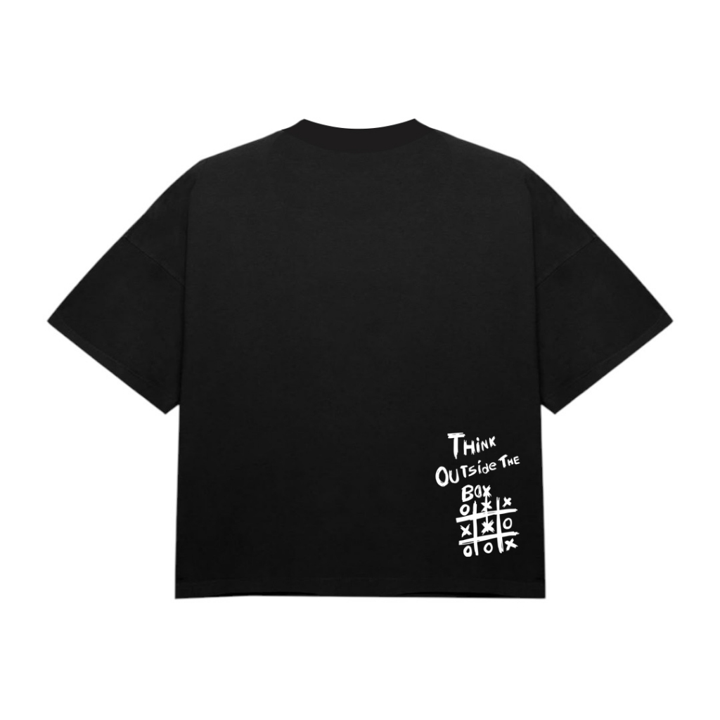 เสื้อยืด boxi oversize คอตตอนหวี 20s สีดําคิด