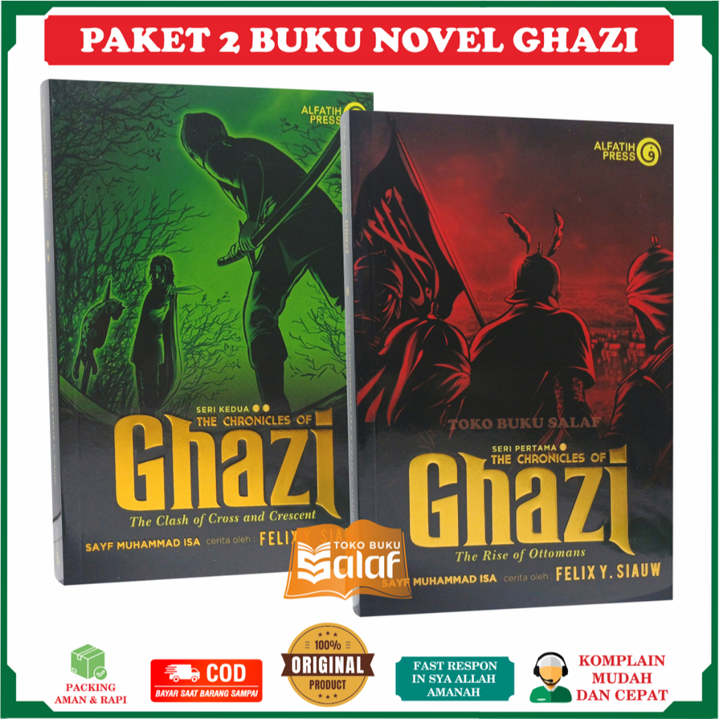 PACKAGE 2 BOOKS Novel GHAZI Series 1 & 2 The Chronicles of GHOZI The Rise of Ottomans และ Clash Of C