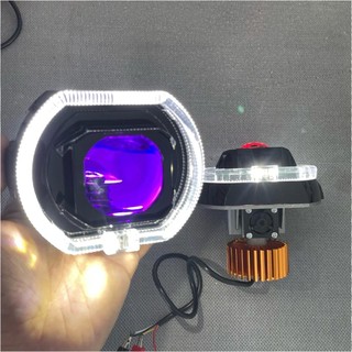 Projie Biled Matrix 3Inch/4.5Inch Flat Cut High Low Putih Body black plus kipas Premium Lampu Biled