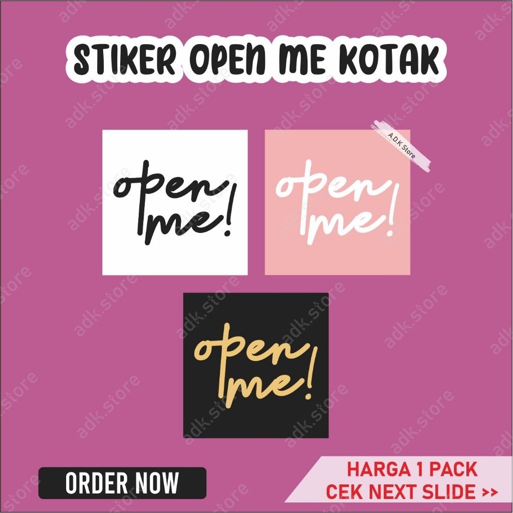 สติ๊กเกอร์ OPEN ME SQUARE
