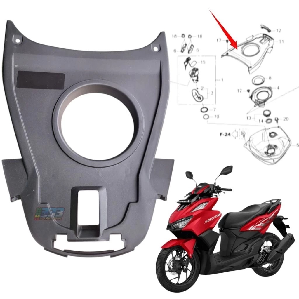 Original vario 160 K2S fuel tank cover 17575K2SN00