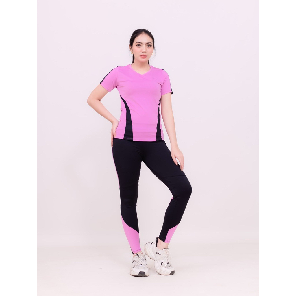 ใหม่ล่าสุด SEMAMAUTDOR INDOR GYM ผู้หญิง ONESET ZUMBA AEROBIC GYM CLOTHES SET