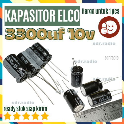 ELCO 3300UF 10V ELKO 3300 UF 10 VOLT NICHICON Elco 3300uF 10V