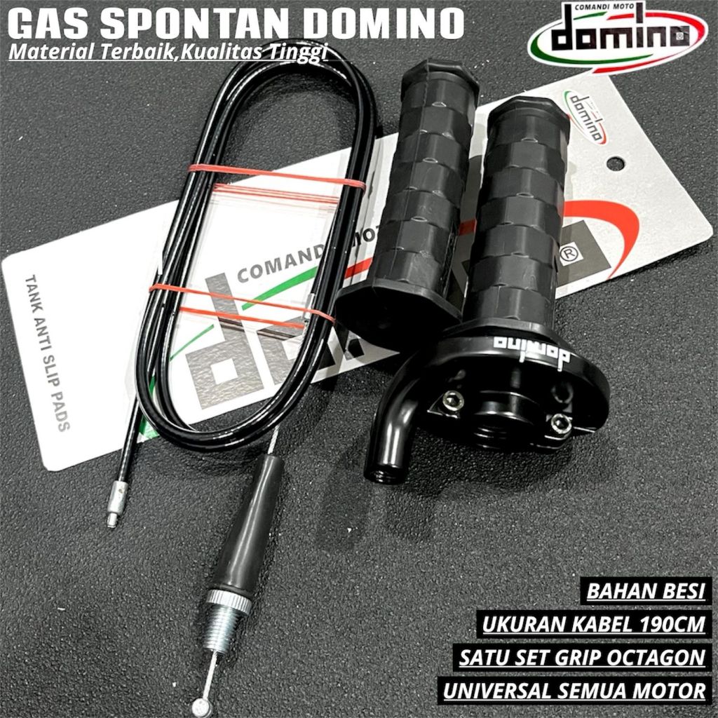 Domino Spontan Gas Plus Octagon Grip One Set Universal Duck และ Automatic Plain Domino Spontan Gas 1 Cable 190cm NSB899