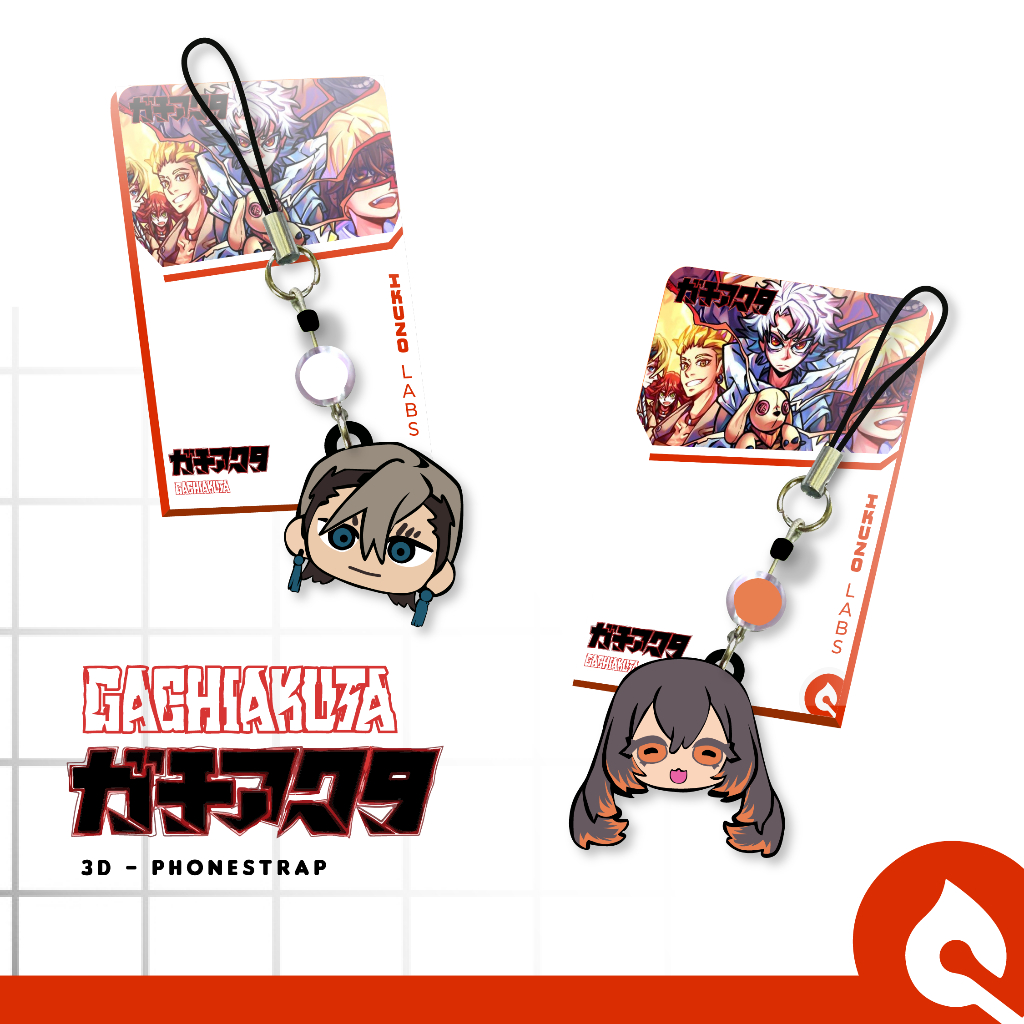 GANTUNGAN Phonestraps GACHIAKUTA พวงกุญแจอะนิเมะญี่ปุ่น | เครื่องยนต์ Rudo Riyo Amo Zanka gachiakuta