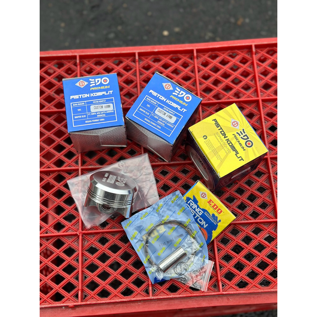 PISTON EDO CUSTOME DOME DIAMETER 68 69 70 PIN 15 RAW ONE ชุด PISTON RACING PISTON DOME PIN 15 DIAMET