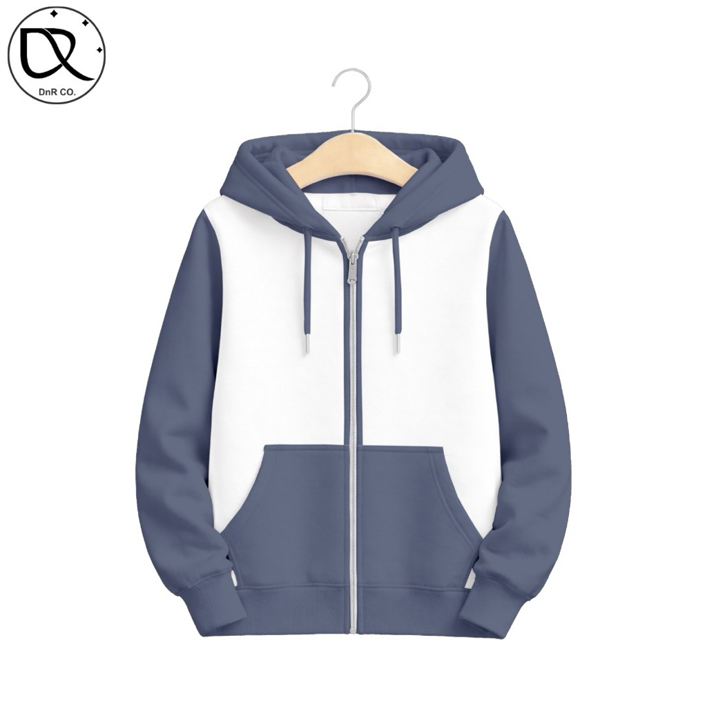 DnR SWETER HOODIE ZIPPER PLAINATION 1-12 ปี UNISEX