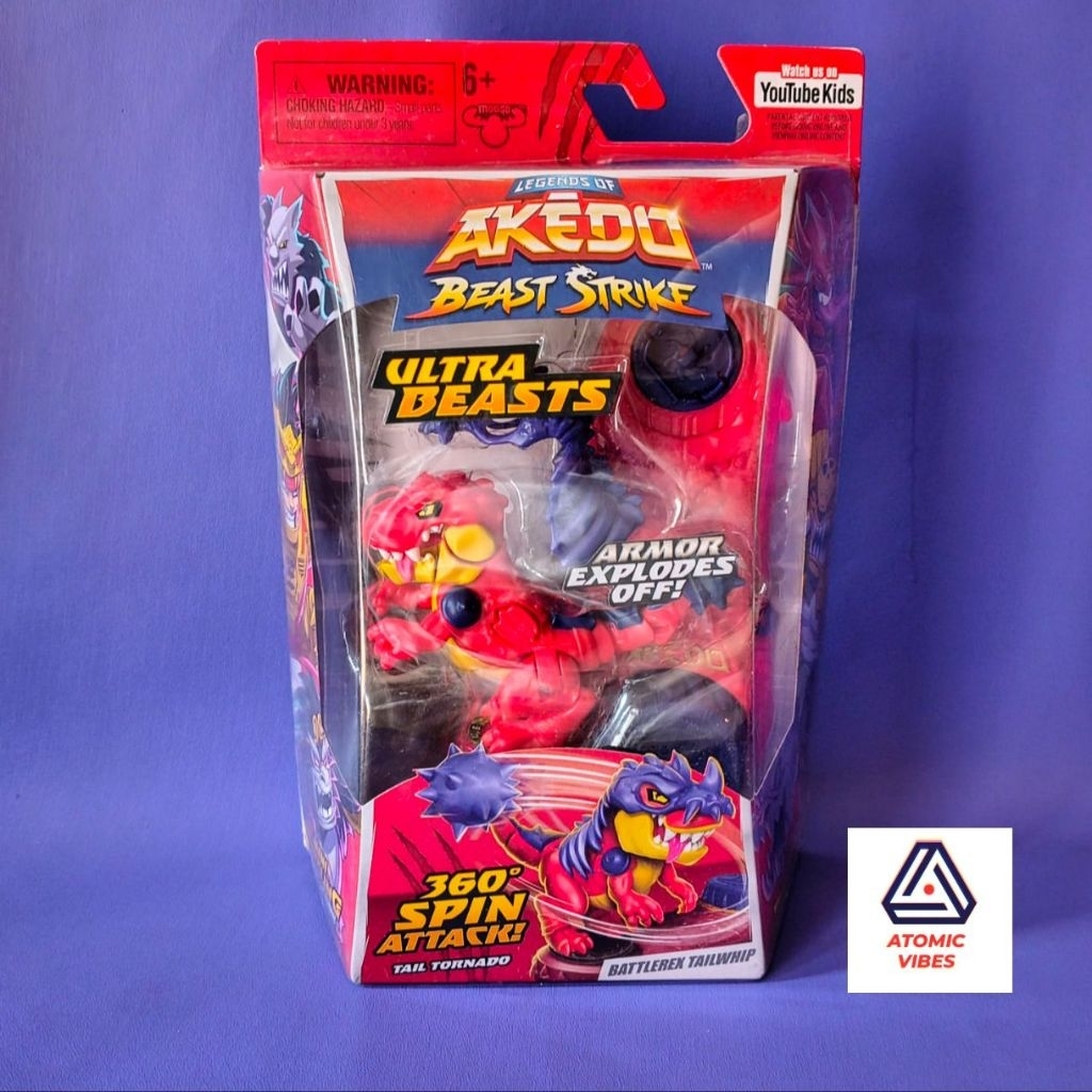 Akedo Beast Strike Ultra Beast Battlerex Tailhip Mini Battling Beast Action