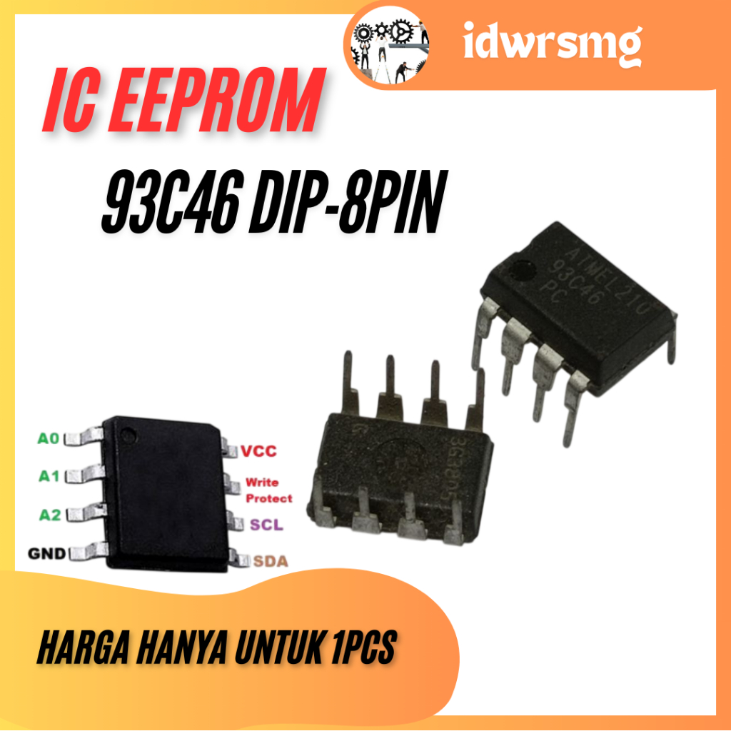 IC MEMORY 93C46 93-C46 93 C46 IC MEMORY 93c46 จุ่ม eeprom