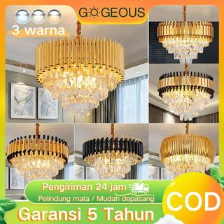 lampu gantung ruang tamu aesthetic 50CM kristal minimalis modern COD