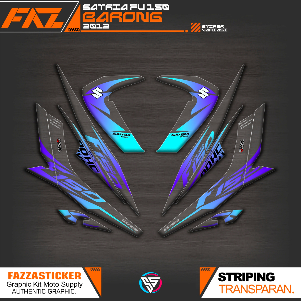 UV TRANSPARENT STRIPING SATRIA FU BARONG MTF IP04 OLD SATRIA F150 สติ๊กเกอร์ใส SATRIA F CBU สติ๊กเกอ