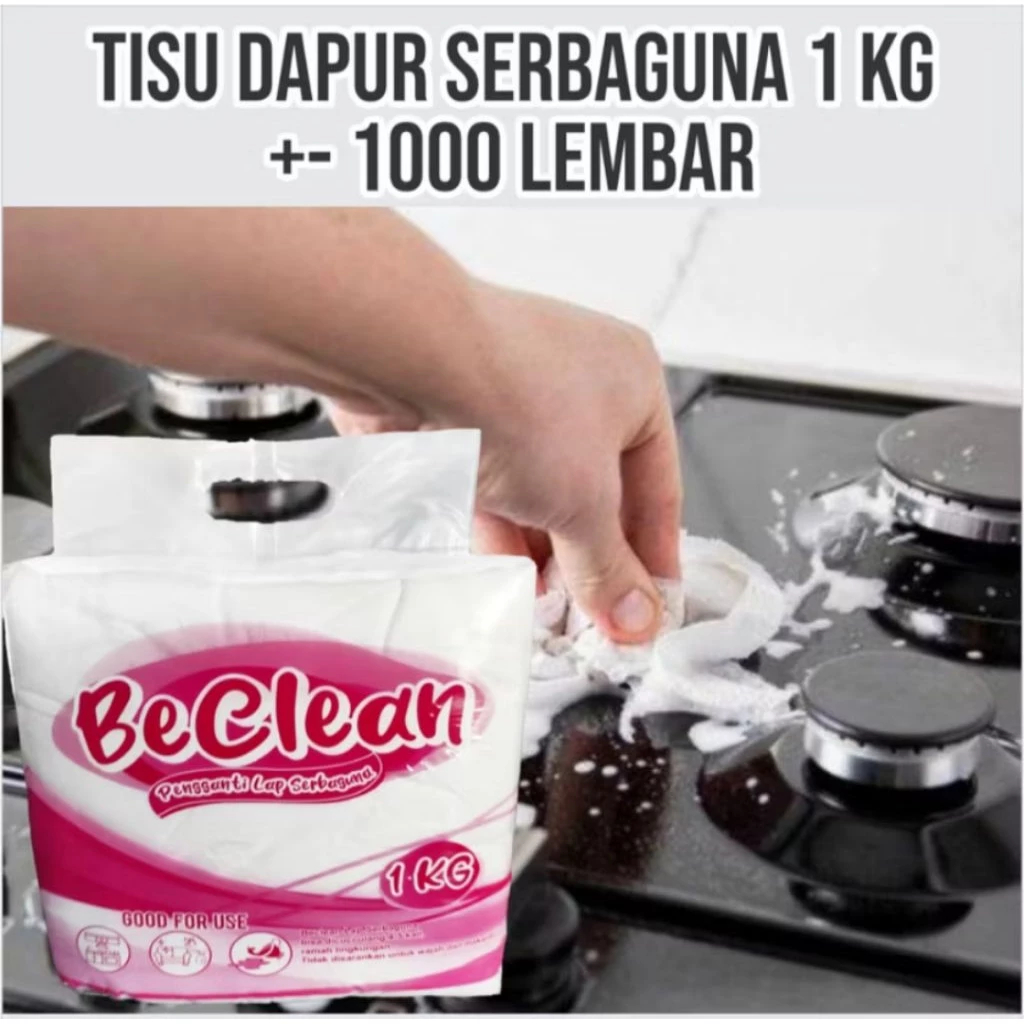 KITCHEN TISSUE BY THE KILO DRY MULTIPURPOSE TISSUE BE CLEAN 1KG