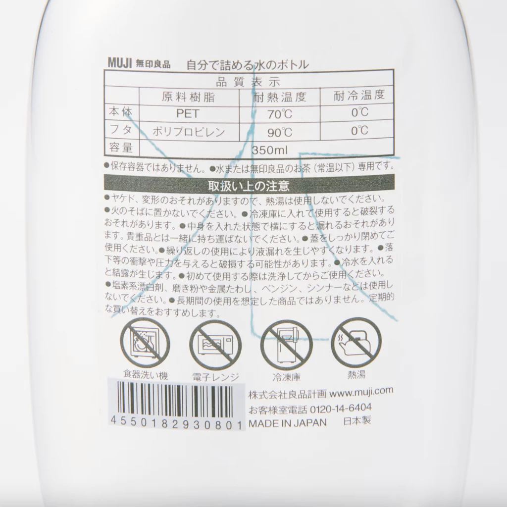 ขวดน้ำ Muji แบบใช้ซ้ำได้ 330 มล. thumbnail 8