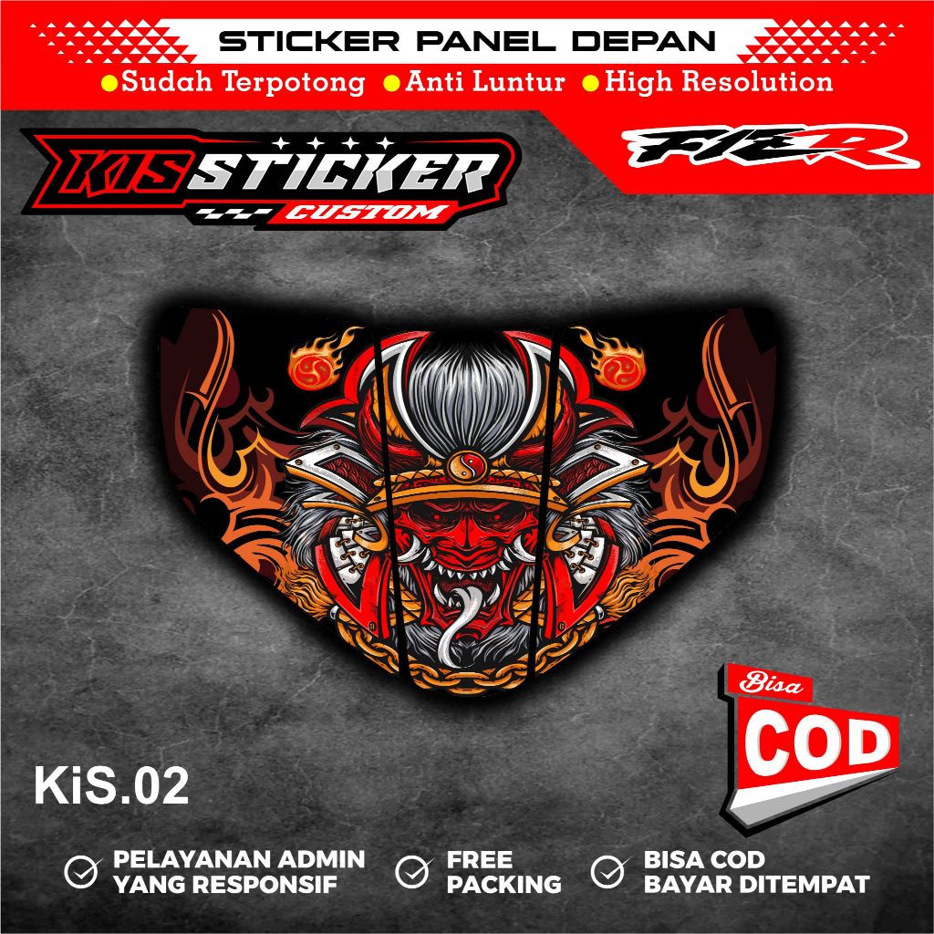 FIZ R FRONT TIE WING PANEL STRIPING STICKER FIZ R 2-STOKE AG STYLE COOL MOTIF KiS.02