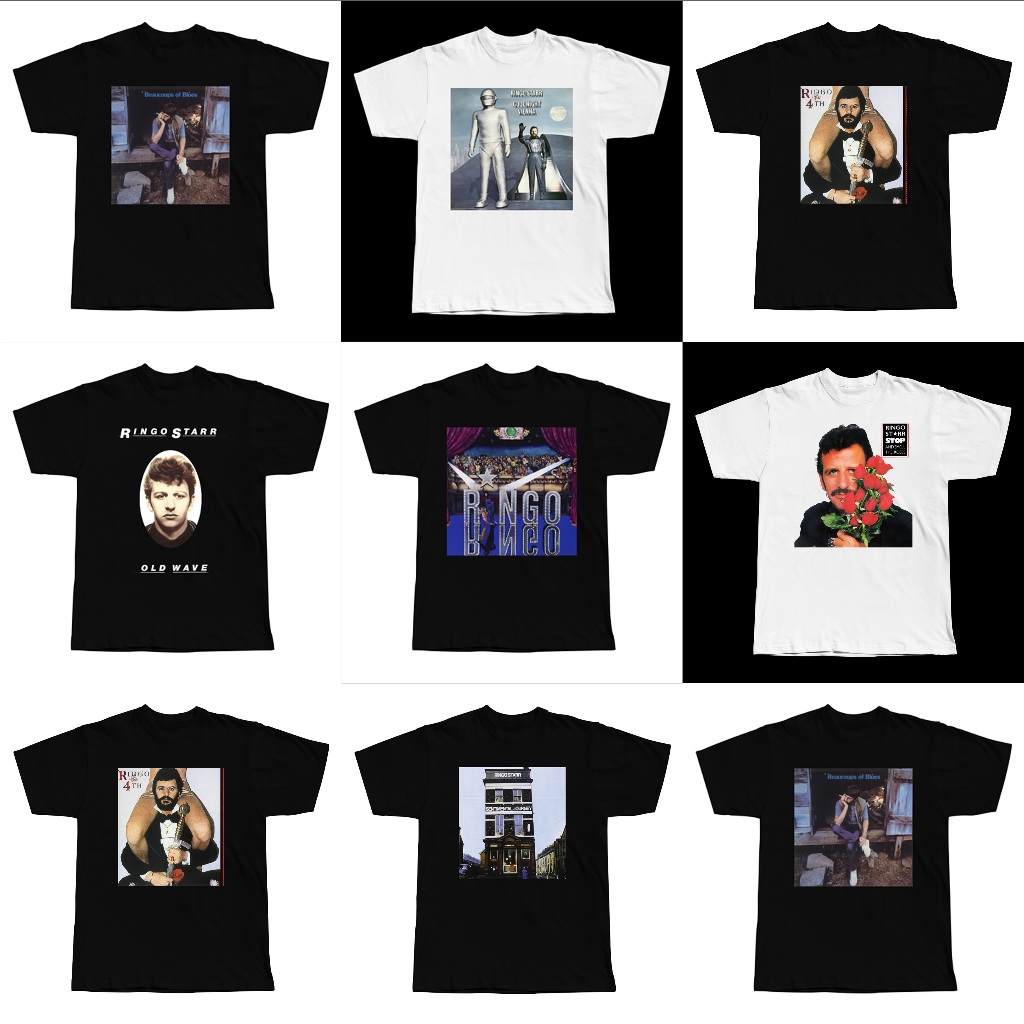 เสื้อยืด Ringo Starr - ขายเสื้อยืด RINGO STARR BAND ROCK BAND - (CUSTOMIZED)