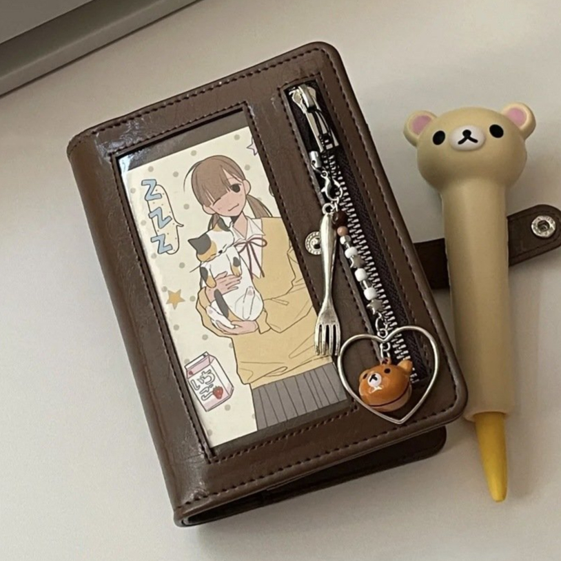 สีน้ําตาล A7Leather Journal Loose-Leaf Portable Diary Travel Journal Notebook