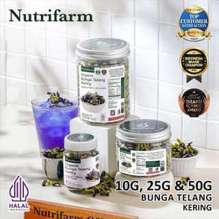 Nutrifarm Teh Bunga Telang Kering 50g 10g 25g