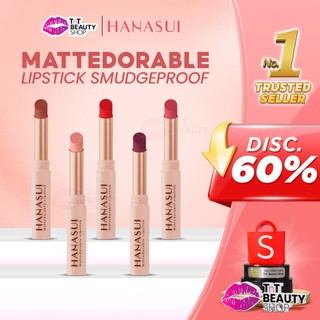Hanasui Mattedorable Lipstick - Anti Geser Formula (Smudgeproof) | TnT Beauty Shop