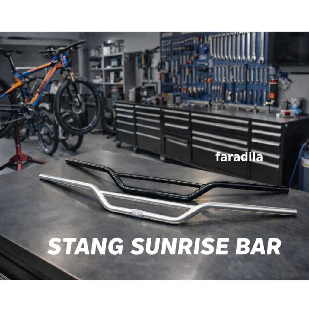 SUNRISE BAR 740 HANDLEBAR 2mm THICK MATERIAL BLACK CROOM