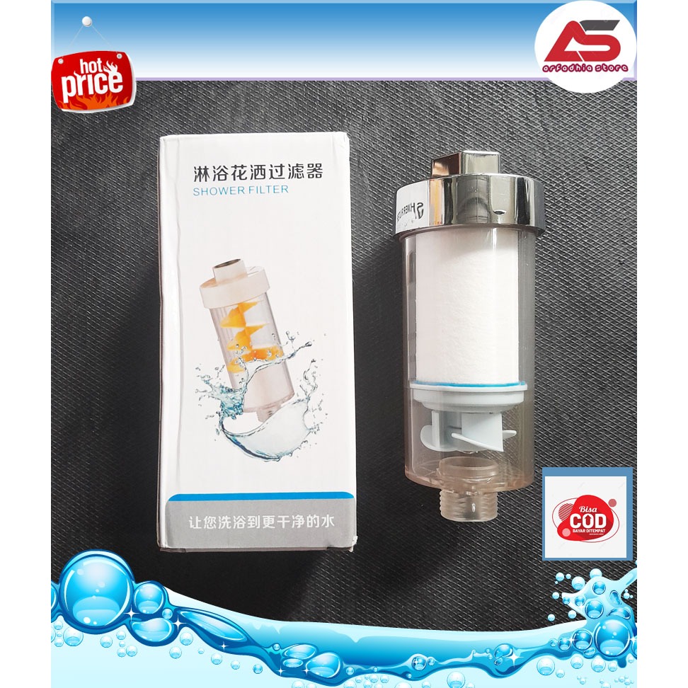 น้ําไหลบนกรอง PP. ที่กรองฝักบัว