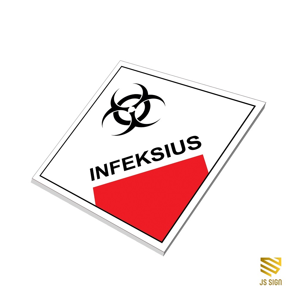 SAFETYSIGN K3 SYMBOL WASTE B3 - INFECTION + จาน 3 มม