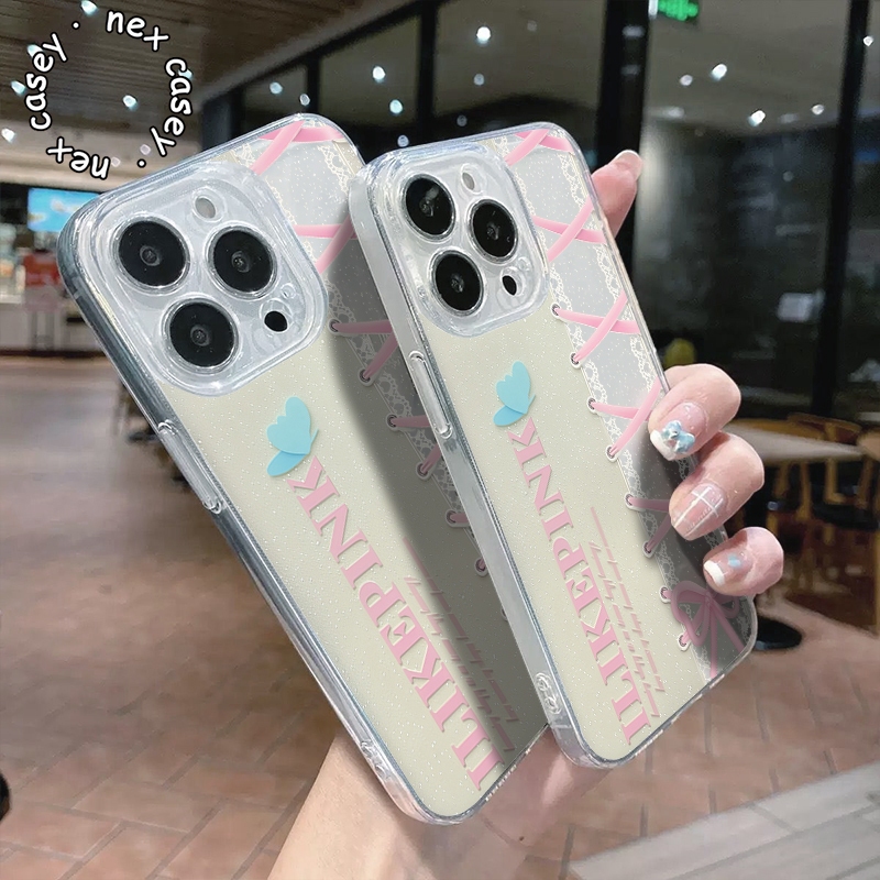 CASE CASING CLEAR CASE น่ารักสีชมพู RIBBON สําหรับ XIAOMI REDMI A1 A3 A5 4A 5 5A 6A 7 8 8A 9 9A 9C 9