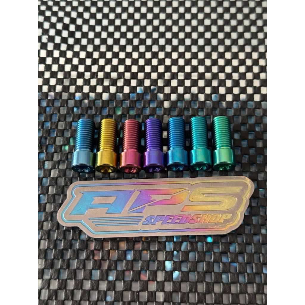 H2C สลักเกลียวกระจกไทเทเนียมด้ายขวา 1 ชิ้นไทเทเนียม Original GR5