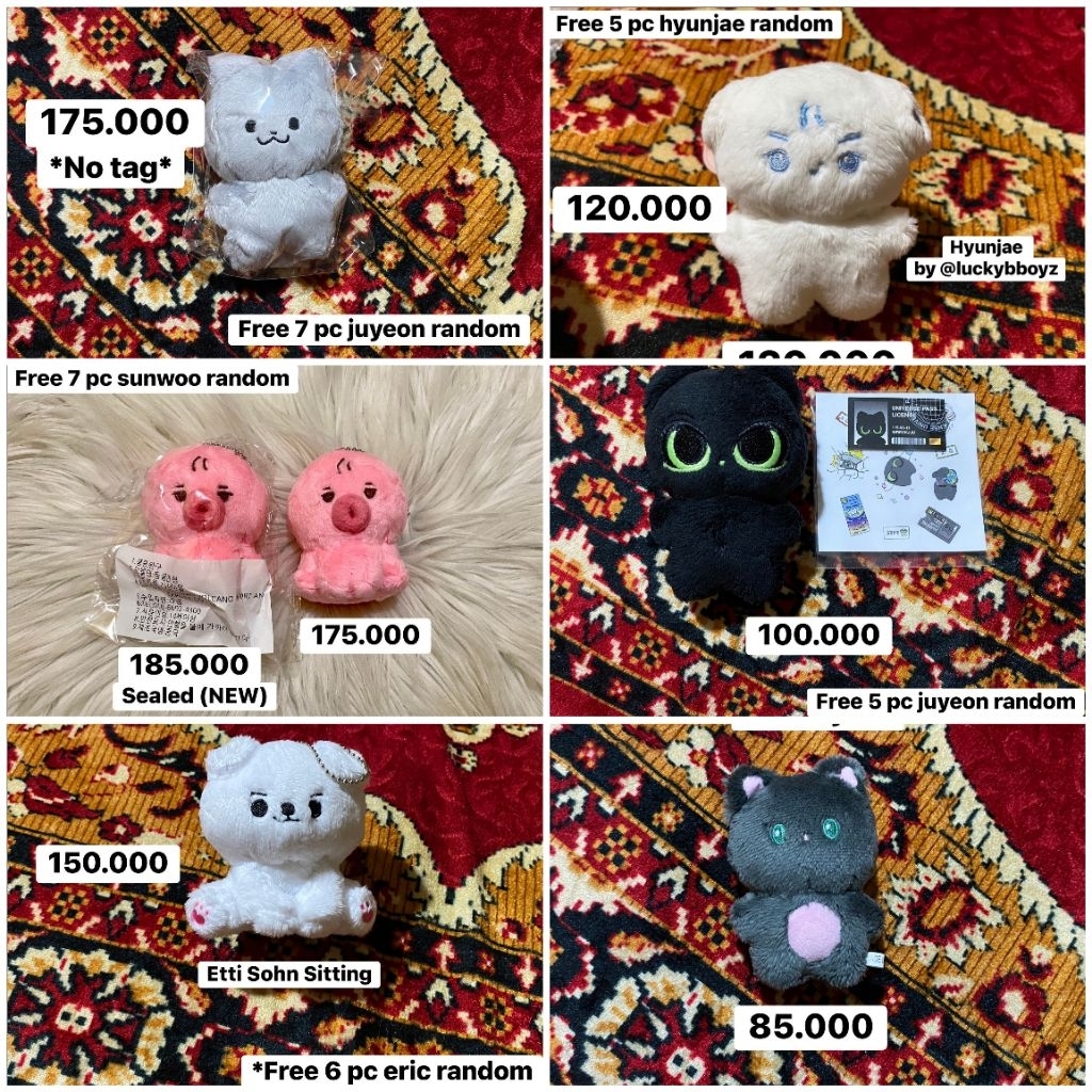 ตุ๊กตา The Boyz Sunwoo Juyeon Hyunjae Eric Tteonko Jjyunyang Jyunyang Etti Sohn