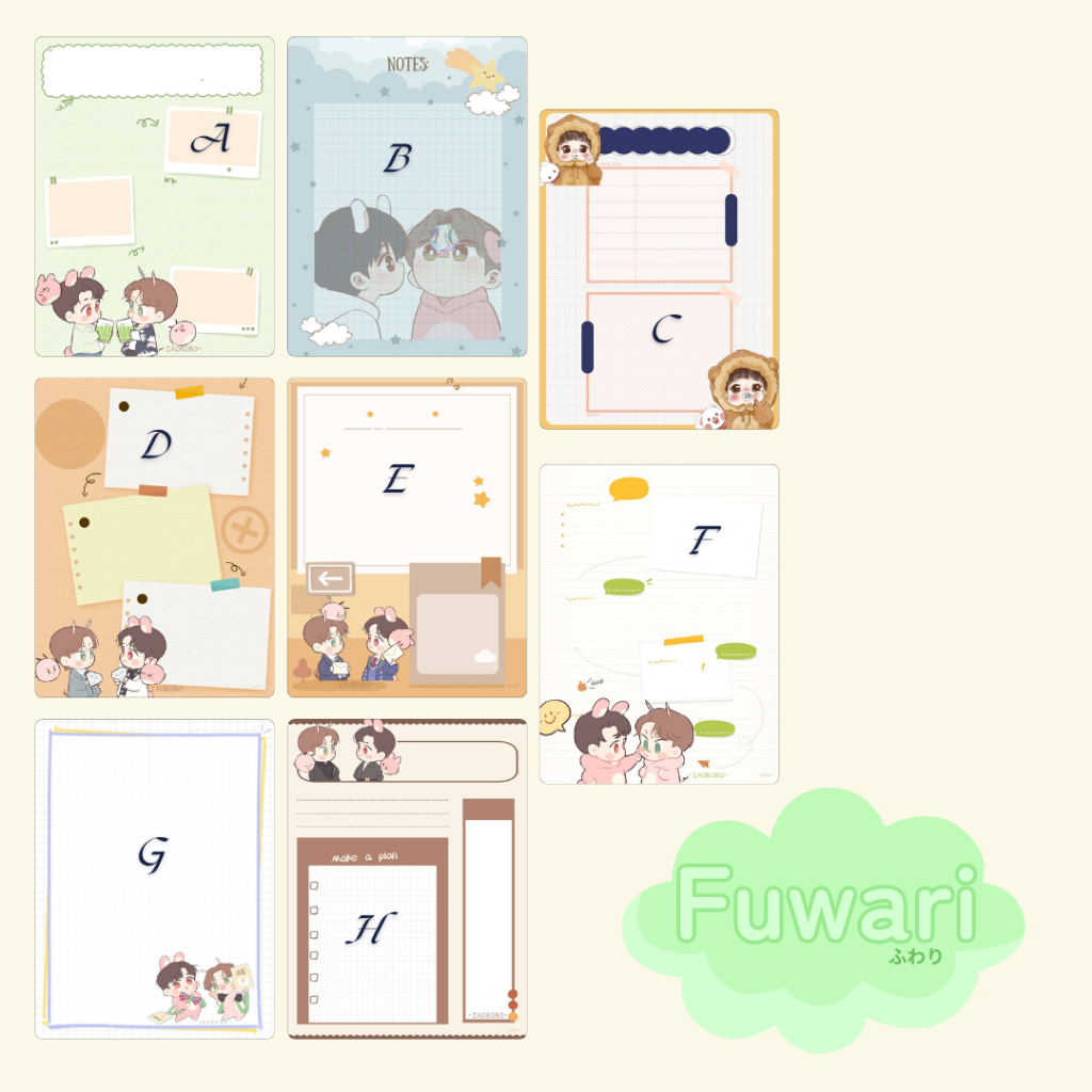 Kawaii YiZhan Design Memo Pad / Note Pad บรรจุ 25 แผ่น