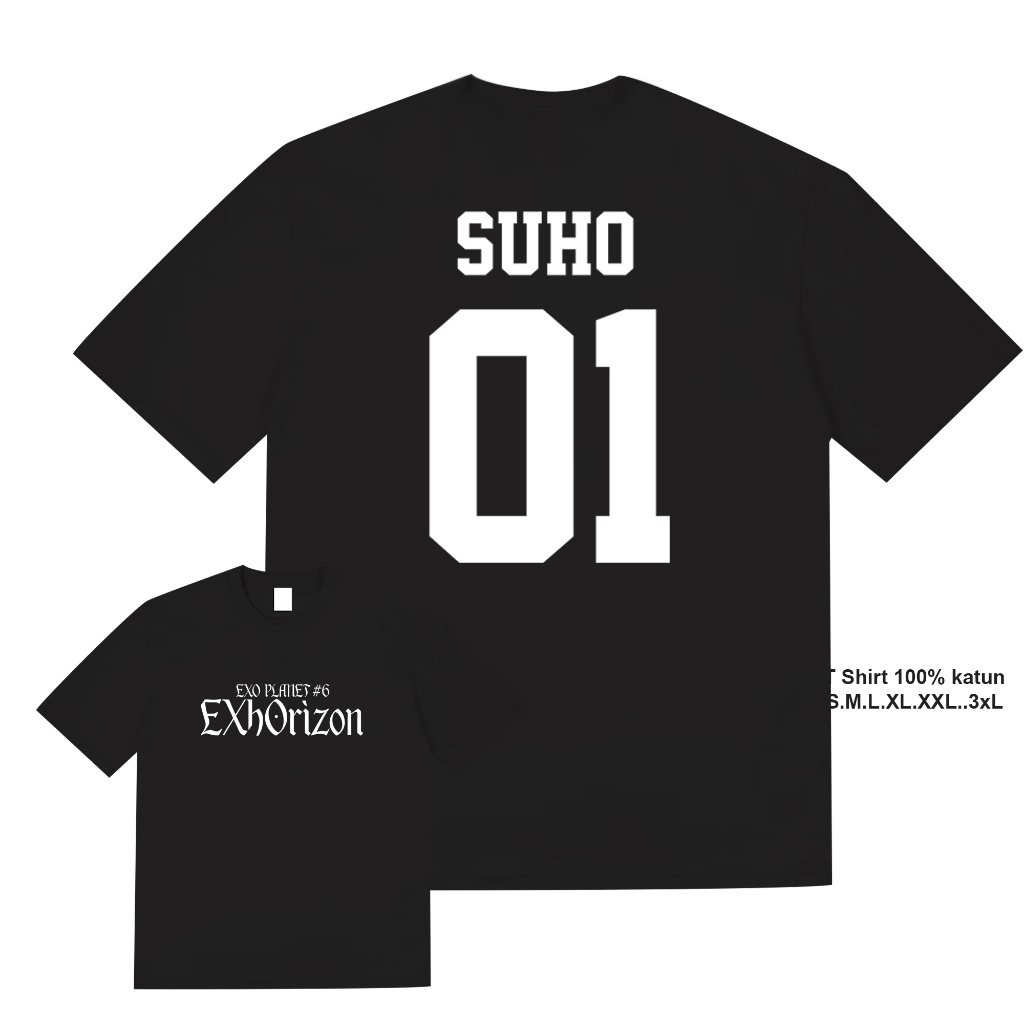 ทัวร์คอนเสิร์ต EXO 2026 EXHORIZON เสื้อยืดไอดอลดาวเคราะห์ exo 6 NAME NUMBER