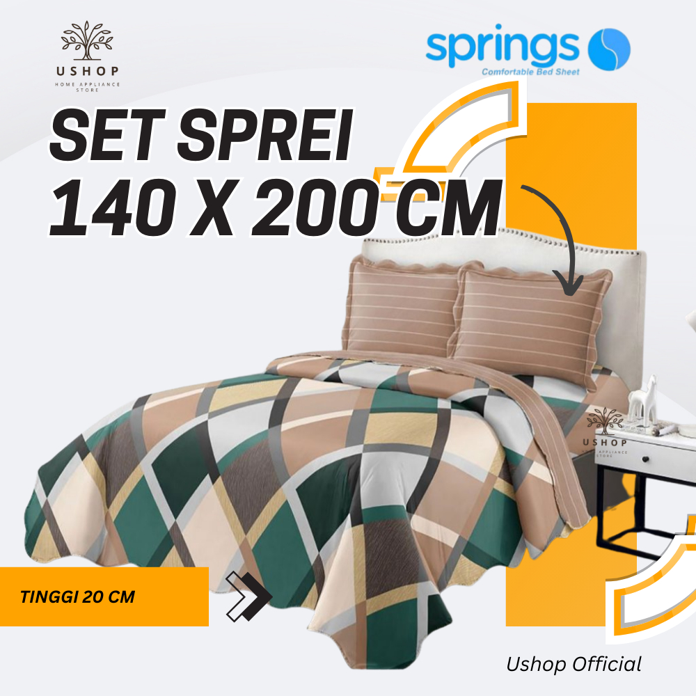ผ้าปูที่นอนสปริง 140x200 สูง 20 Cm - USHOP Motif ล่าสุด