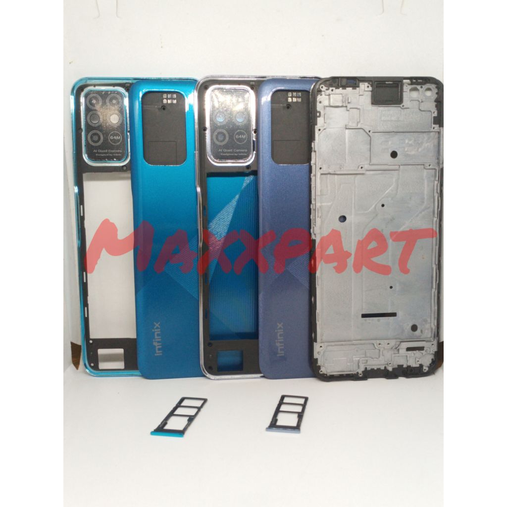 HOUSING/CASING FULLSET BACKDOOR + BAZZEL + กรอบ LCD INFINIX NOTE 8 X692 (พร้อมสล็อตซิมการ์ด)