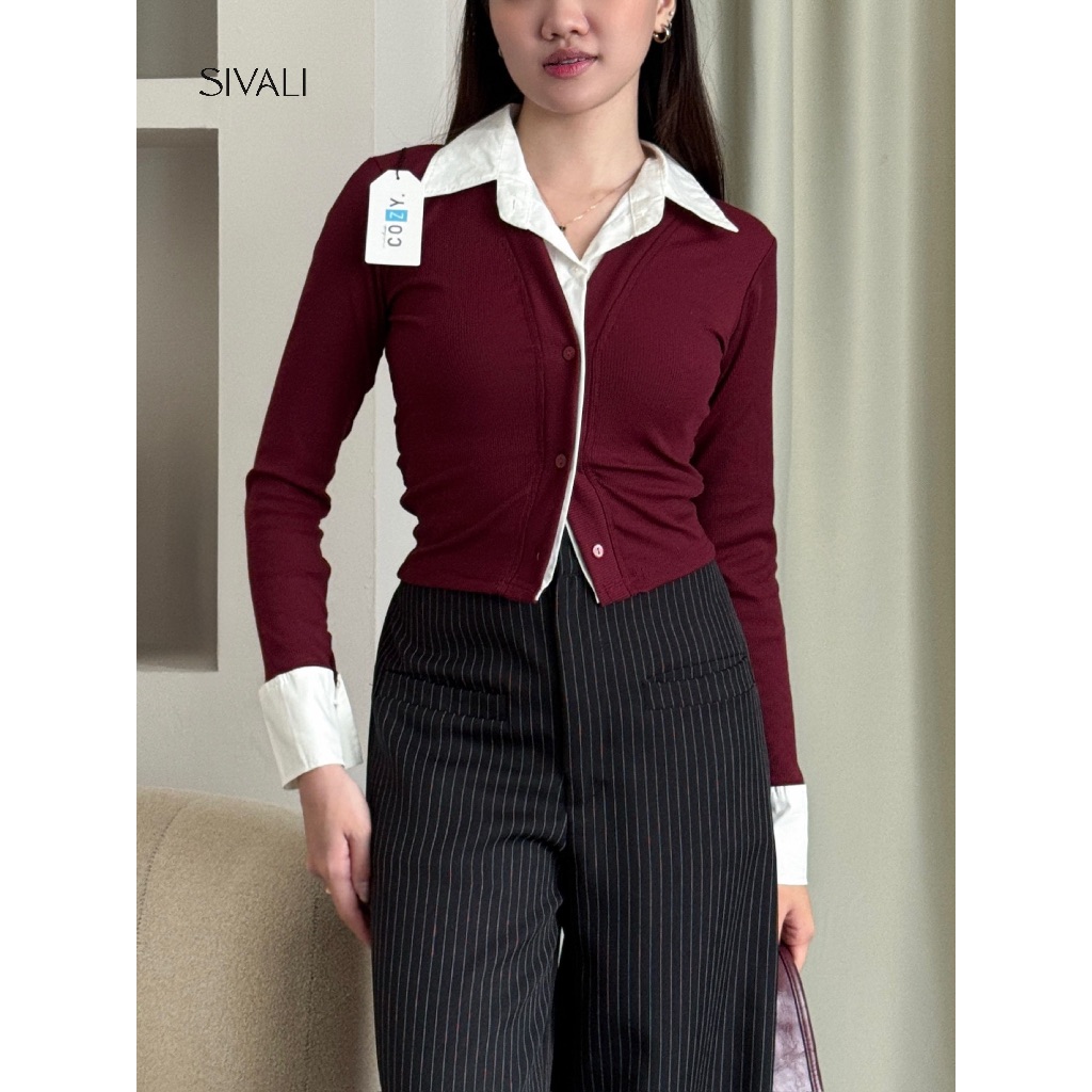 SIVALI Ruby Knit Collar - เสื้อรวมถักผู้หญิง - Casual Look Korean Top