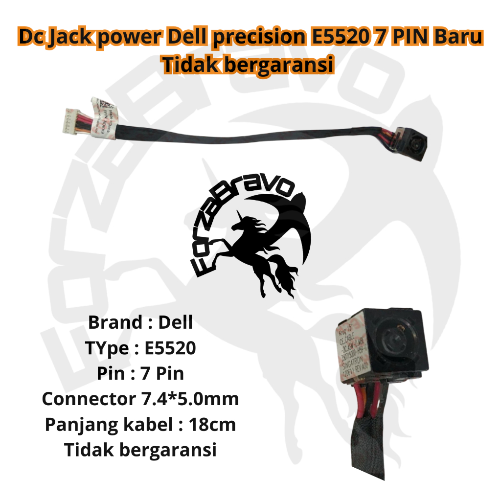 DC Jack DELL Latitude E5520 / E5420 18cm เหมาะสําหรับแล็ปท็อป รุ่น E5520M / E5520 / E5420P/N 7.4*5.0