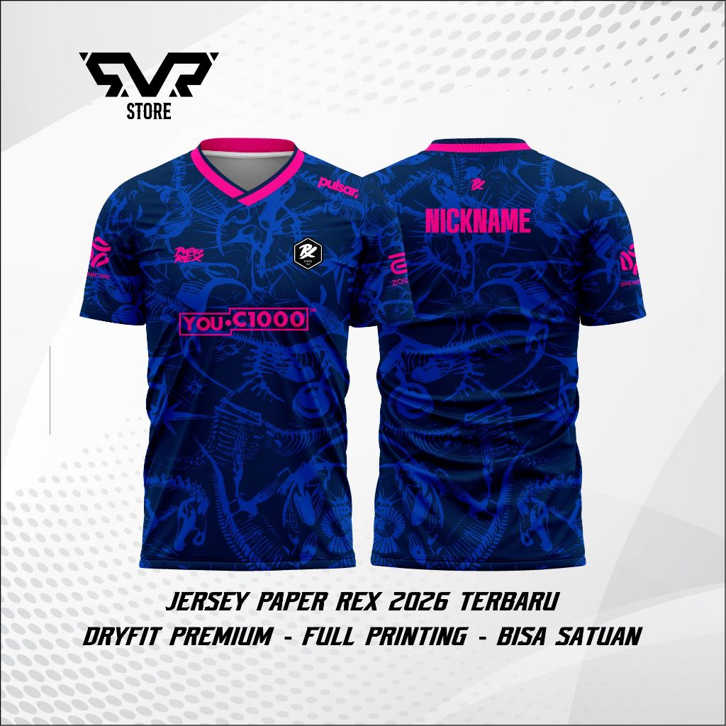 ล่าสุด PRX Paper Rex VCT Pacific 2026-2027 Gaming Jersey PRX เกม CSGO Valorant เสื้อยืดฟรีขอ Nicknam