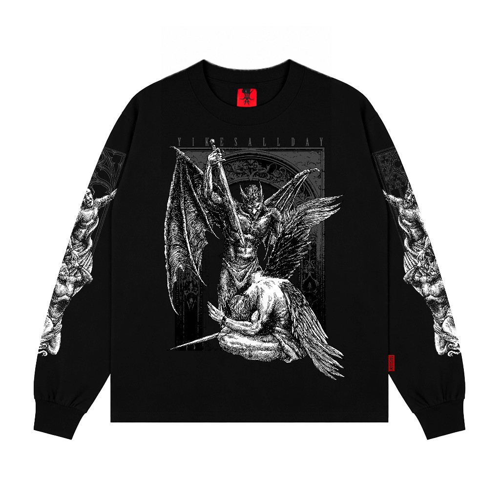เสื้อแขนยาวโอเวอร์ไซส์ | ปีศาจนางฟ้า | YIKESALLDAY
